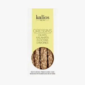 Gressins aux olives Kalamata et flocons d'avoines 120 g - Kalios